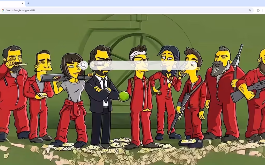 La Casa de Papel Simpson Style Live Wallpaper