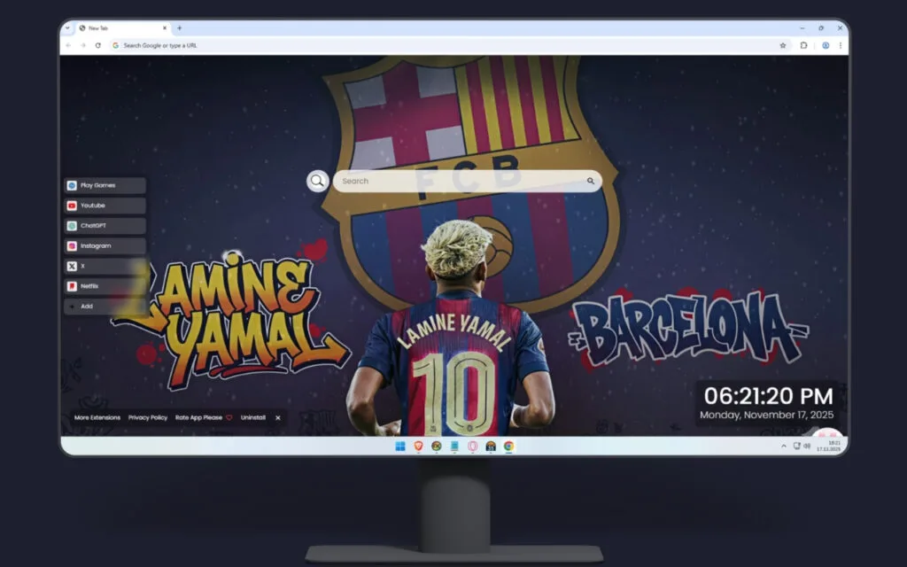Lamine Yamal Barcelona Graffiti Wallpaper