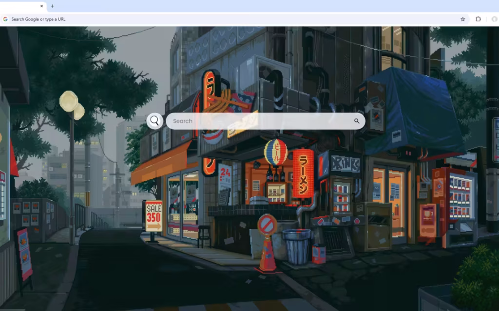 Japanese Pixel City Live Wallpaper