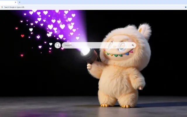 Labubu With Flashlight Live Wallpaper
