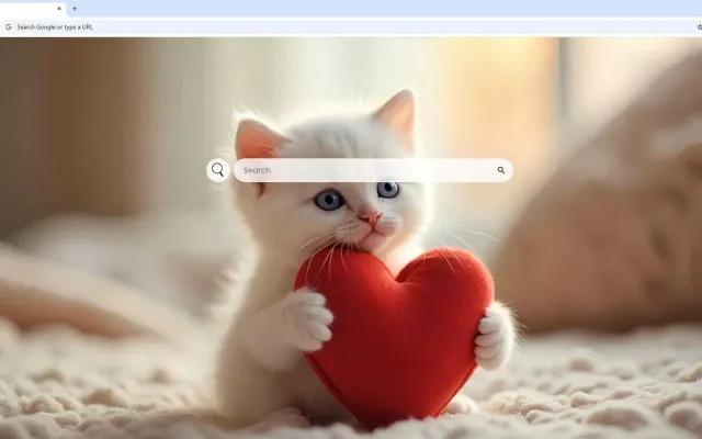 Cute Kitten Heart Live Wallpaper