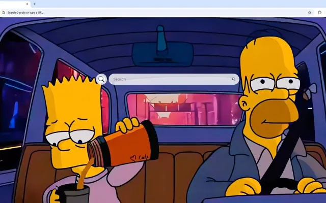 Simpsons Chill Drive Live Wallpaper