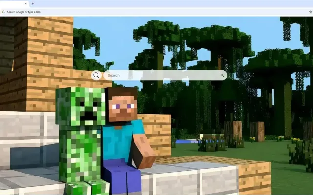 Minecraft Steve and Creeper Live Wallpaper