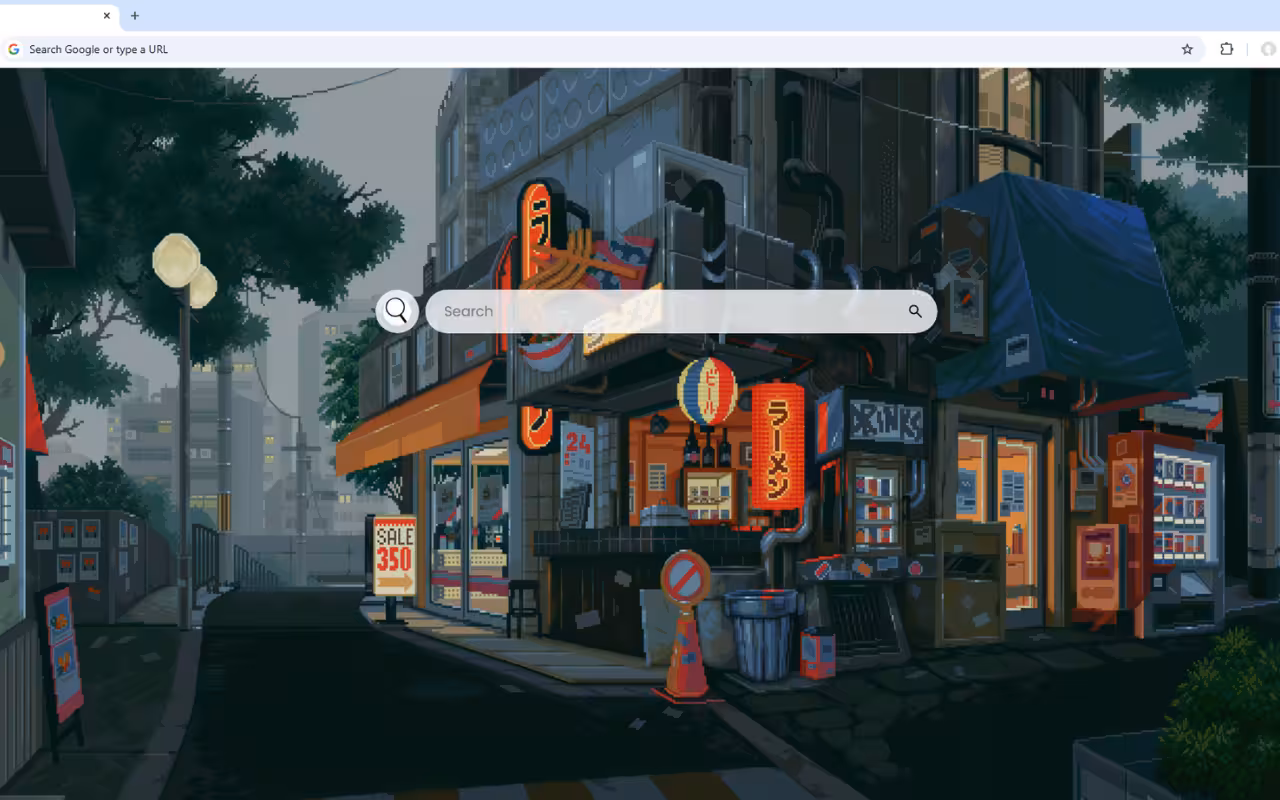 Japanese Pixel City Live Wallpaper