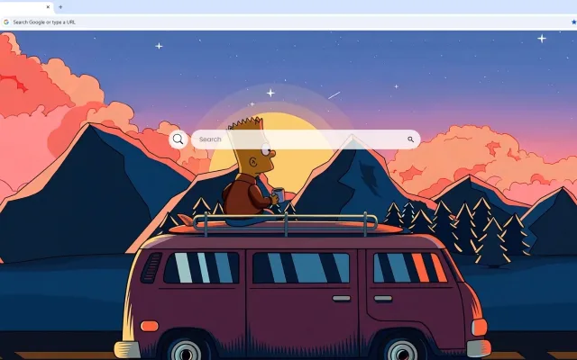 Bart Travel Van The Simpsons Live Wallpaper