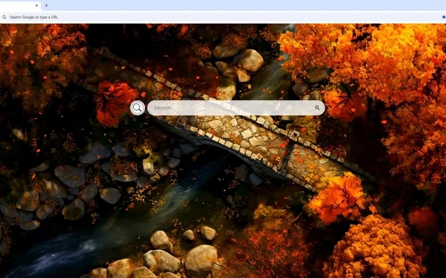 Autumn Stone Bridge Live Wallpaper