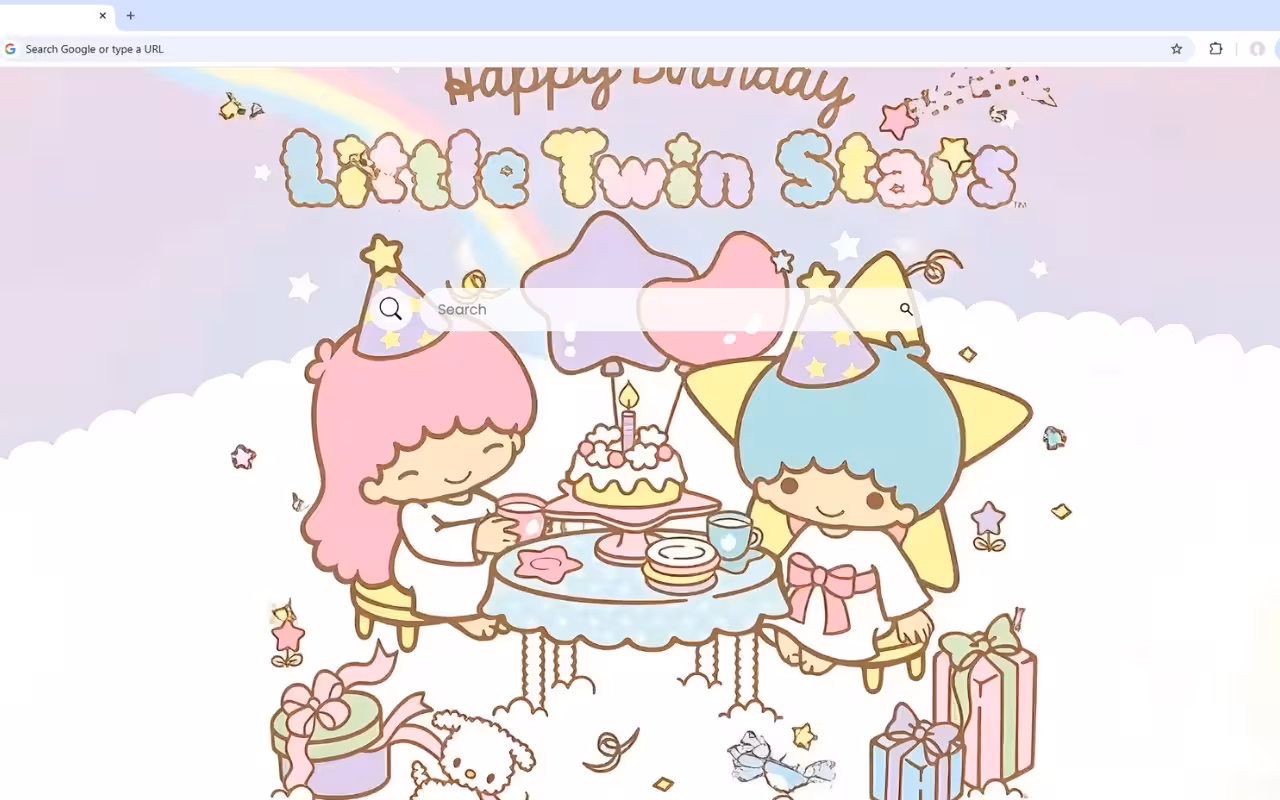 Little Twin Stars Happy Birthday Live Wallpaper
