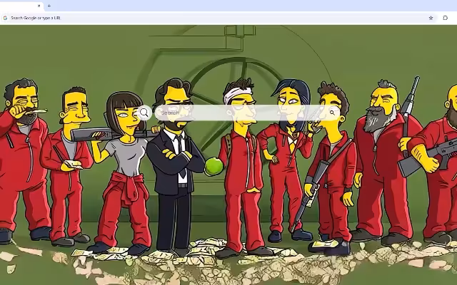 La Casa de Papel Simpson Style Live Wallpaper