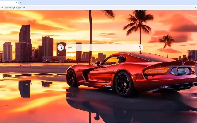 Dodge Viper Sunset Live Wallpaper