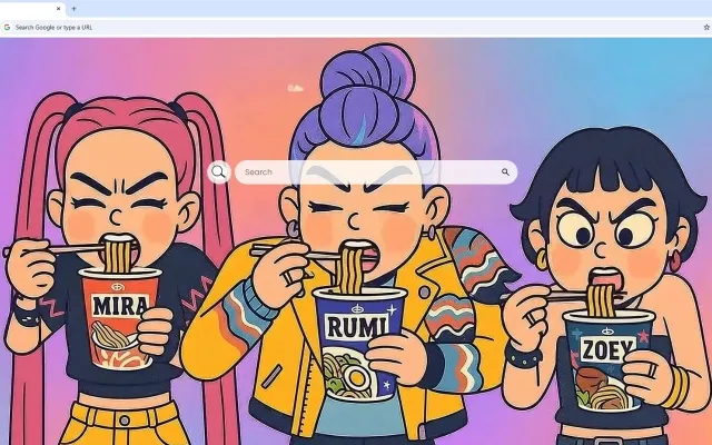 Kpop Demon Hunters - Mira Rumi and Zoey Live Wallpaper