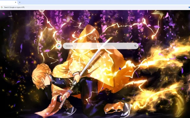 Zenitsu Wisteria Thunder Breathing Live Wallpaper