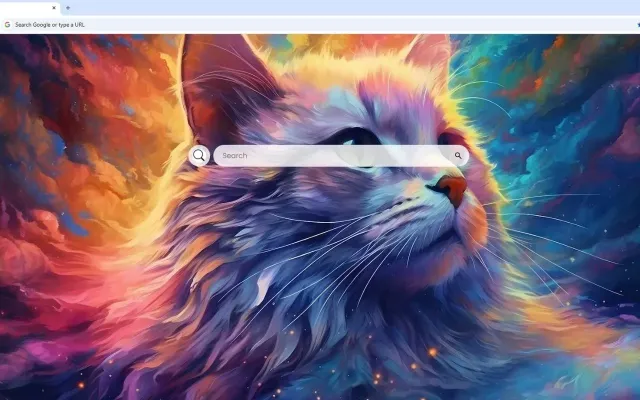 Colorful Cosmic Cat Live Wallpaper