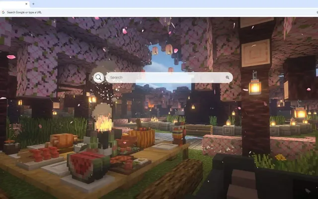 Sakura Picnic Minecraft Live Wallpaper