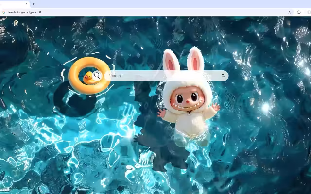 Labubu Poolside Float Live Wallpaper
