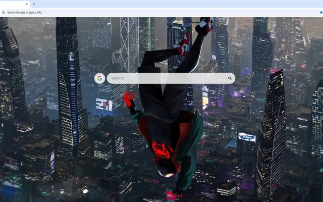 Miles Morales Falling Upside Down Spiderman Live Wallpaper
