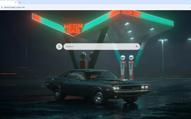 Dodge Challenger RT Gas Station Live Wallpaper