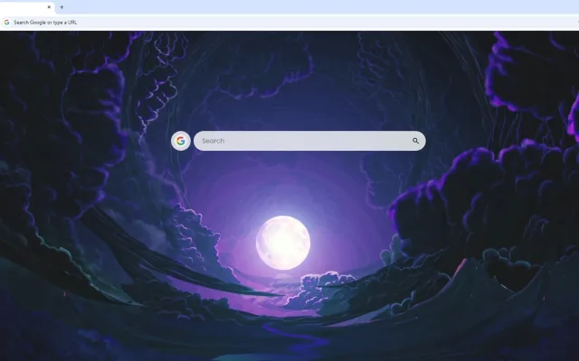 Night Sky Purple Moon Clouds Live Wallpaper