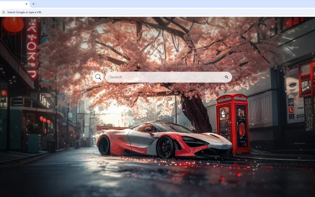 Sakura Car Scene Live Wallpaper