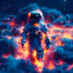 Astronaut in Clouds Live Wallpaper