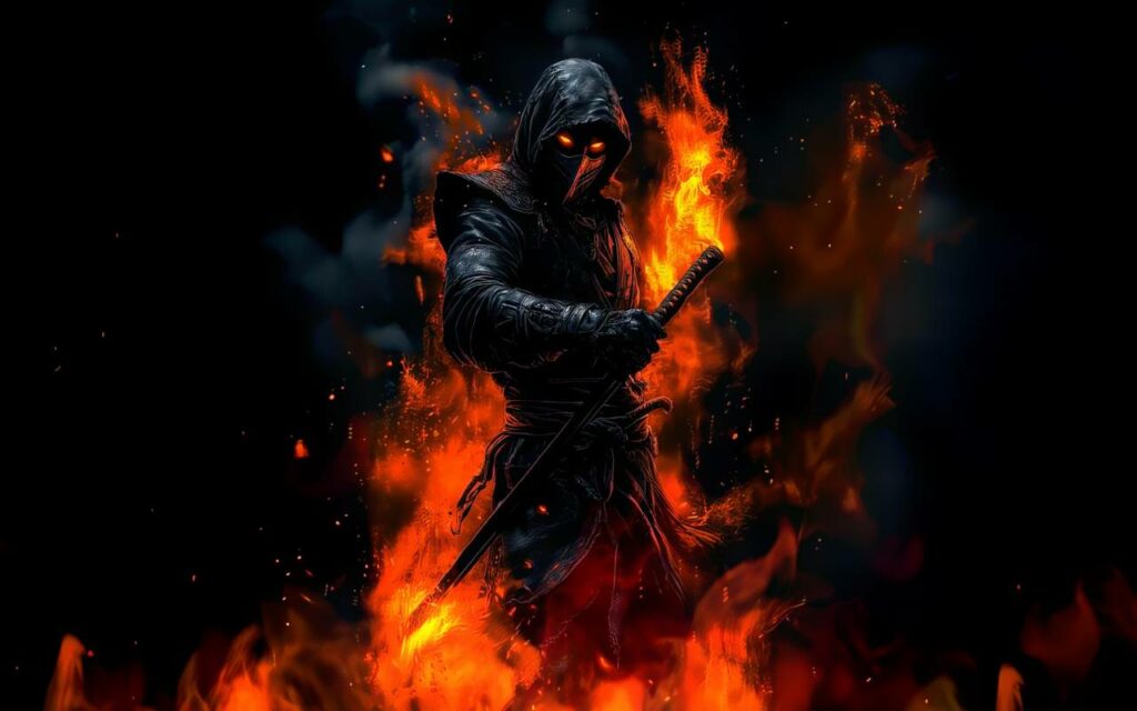 Flame Ninja Live Wallpaper